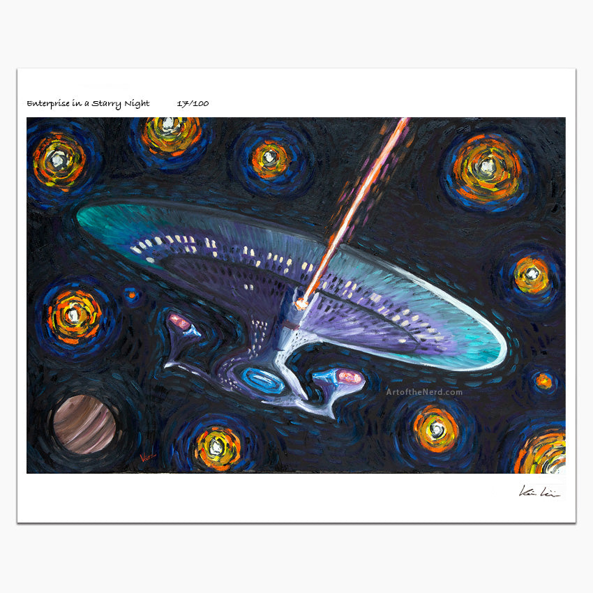 Enterprise in a Starry Night