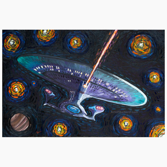Enterprise in a Starry Night